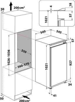 Indesit INS10012 - inbouw koelkast (102 cm) sleepdeur — thumbnail 5