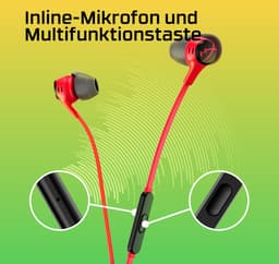 HyperX Cloud Earbuds II - Gaming Earbuds met Microfoon - Rood - PC/PlayStation/Xbox/Nintendo Switch/Mobile — thumbnail 2