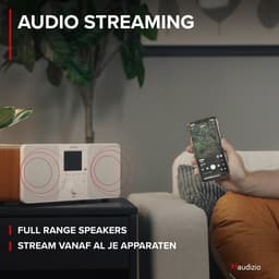DAB radio met Bluetooth - Audizio Genua - DAB+ radio, FM radio - Auto scan - Wit — thumbnail 4