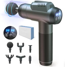 Diepe weefselmassage met 99 snelheden – Krachtige percussiemassager met LCD-touchscreen en 6 massagekoppen voor spierpijnverlichting en ontspanning — thumbnail 3
