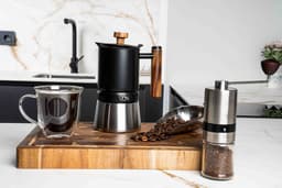 Moka Pot Percolator Inductie 300 ml 6 Kops – Roestvrij Staal met Houten Handvat – Espresso Koffie Maker Klein Koffiezetapparaat – VDN — thumbnail 4