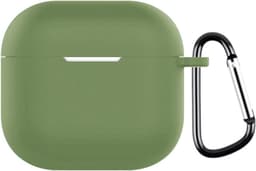Telestore - hoesje geschikt voor AirPods 4 / Airpods 5 soft case cover - groen - TPU hoesje Beschermhoes - AirPods 4 / 5 Cover - AirPods 4 / 5 hoesje - Geschikt voor Apple Airpods 4 en Airpods 5 - gel hoesje met sleutelhanger — thumbnail 1