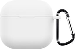 Telestore - hoesje geschikt voor AirPods 4 / Airpods 5 soft case cover - wit - TPU hoesje Beschermhoes - AirPods 4 / 5 Cover - AirPods 4 / 5 hoesje - Geschikt voor Apple Airpods 4 en Airpods 5 - gel hoesje met sleutelhanger — thumbnail 1