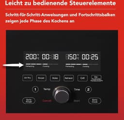 Equivera Dubbele Airfryer - Dubbele Mand - Dual Cook - Heteluchtfriteuse - Verschillende Programma's - Dual Zone - Mega — thumbnail 3