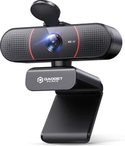 4K Ultra HD Pro Webcam met Ruisvrije Microfoon - Incl. Webcam Cover en USB Adapter - Voor Laptop en PC - Windows en Mac — thumbnail 1