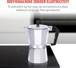 alpina Percolator - Koffiemachine 270 ML - Koffieapparaat ?10 x 19 CM - 320 GR - Koffie Maken Zonder Elektriciteit - 1 Kop Per Keer Koffie Apparaat - Ook op Gas/ Halogeen/ Keramisch - Aluminium — thumbnail 4