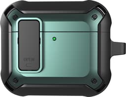 Telestore - Hoesje geschikte voor AirPods 4 - TPU hybride hoesje Beschermhoes - Shockproof AirPods 4 Cover - AirPods 4 Hoesje - Geschikt voor Apple Airpods 4 - groen - hard en TPU cover — thumbnail 1