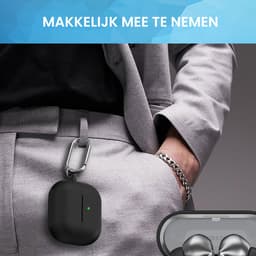 YONO Soft Case geschikt voor Samsung Galaxy Buds 3 / 3 Pro / 3 FE - Siliconen Hoesje - Zwart — thumbnail 5