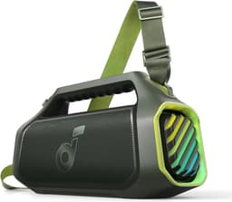 NEW soundcore Anker Boom 2 Plus Buitenluidspreker - Bluetooth - 140W - 2+2 kanalen - BassUp 2.0 - 20 uur - Snel opladen - IPX7 - Waterdicht - RGB-verlichting - USB-C - Powerbank - Voor kamperen - Strand - Tuin - Groen — thumbnail 1