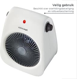 Concept VT7040 Ventilator – Met Warme Luchtstroom Functie – Ventileren en Verwarmen – Wit — thumbnail 3
