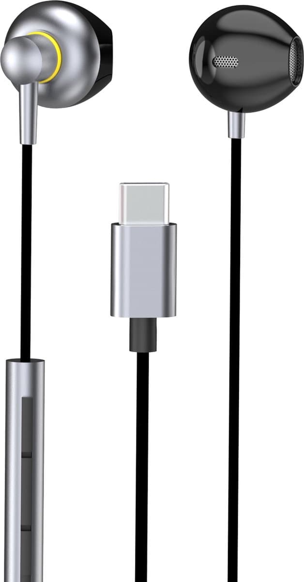 usb C oortjes met draad - Bedrade oordopjes met usb C aansluiting - usb C headset met microfoon - Oordoppen geschikt voor Samsung Galaxy S26/S25/S24/S23/S22/S21/S20 — afbeelding 1