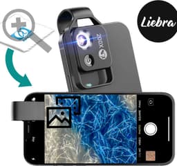 professioneel universele smartphone opzetlens, telefoon microscoop, microscoop lens 200x, microscoop voor mobiel gsm, camera microscoop, digitale microscoop. smartphone microscoop — thumbnail 1