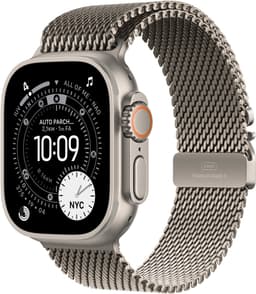 Apple Watch Ultra 3 Cellular 49mm Natural Titanium Case with Natural Titanium Milanese Loop - Large — thumbnail 1