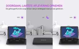 Boifun 17,5" draagbare dvd-speler met 15,6" groot HD-scherm, 6 uur oplaadbare batterij, ondersteuning voor USB/SD-kaart/Sync TV en meerdere schijfformaten, luidspreker met hoog volume, zwart — thumbnail 2