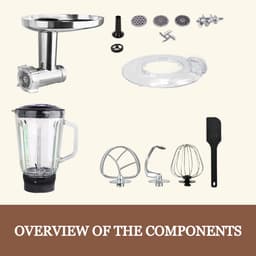 Swiss Haus® KM2207BG Keukenmachine - 1500W Keukenrobot – 7.0L RVS Mengkom – Met Blender 1.5L & Vleesmolen – Foodprocessor met Timer & LED Display – RVS — thumbnail 2