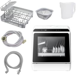 Vaatwasser - Vrijstaand - Slimme tafel-vaatwasser - Bestekmandje - voor thuiskeuken- 50Hz - 900W - 220V-240V - Wit — thumbnail 5