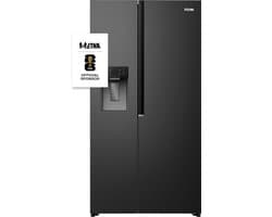 ETNA AKV5178IZWA - Amerikaanse koelkast - No-Frost - 178 cm hoog - 528 liter - Energielabel E - Invriesvermogen 10 kg/24u - Geluidsniveau 40 dB - LED Display - IJs- en waterdispenser - SuperCool - FastFreeze - Deuralarm - Multi Airflow - EnergySaving