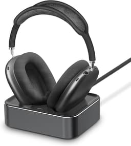 Vawvva Koptelefoon Oplaadstation voor AirPods Max 2024 & 2020 – Magnetisch Headset Oplaaddock met Dubbele Lightning & USB-C Aansluiting (Space Gray) — thumbnail 1
