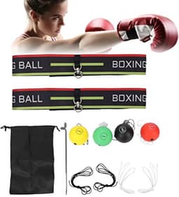 Reactiebalset, boksreflexbal voor verstelbare hoofdband Reflexbalset voor beginners Verbetering van snelheidsreacties Hand-oogcoördinatietraining — thumbnail 2