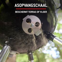 Weber Bar-B Kettle - Ø 47 cm Grillrooster - Houtskoolbarbecue - Zwart - Asopvangschaal - 2 Duurzame weersbestendige wielen - Dekselthermometer - 2 Gereedschapshaken - Kras- en roestbestendig — thumbnail 4
