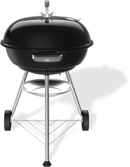 Weber Compact Kettle - Ø 57 cm Grillrooster - Houtskoolbarbecue - Zwart - Asopvangschaal - 2 Duurzame, weerbestendige wielen - Handige dekselhaak - Kras- en roestbestendig — thumbnail 1