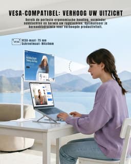AHD® Professionele Portable Monitor - USB-C - 15.6 Inch - Draagbare Monitor - Portable Monitor Voor Laptop - Wit - 36cm x 21cm x 1cm — thumbnail 4