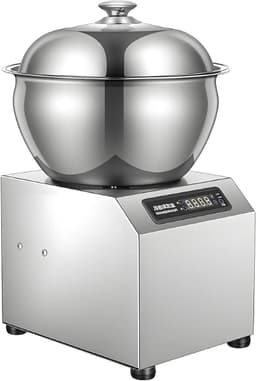 Elektrische Deegmixer - Professionele Kneedmachine - Deeg Bereiden - Spiraalkneedtechnologie - 5kg Capaciteit - Zilver — thumbnail 1