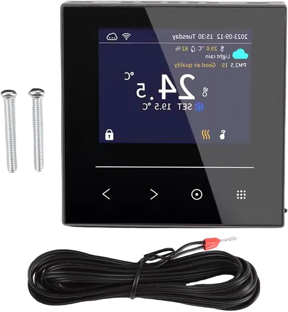 Slimme Thermostaat - App Bediening - Comfort Instellen - Kristalhelder Display - 10 cm - Wit — afbeelding 1