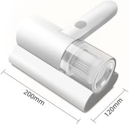 Handheld Stofzuiger - Draadloze Reiniger - Bedden Schoonmaken - Met UV Licht - 23 x 20 x 18 cm - Wit — thumbnail 4