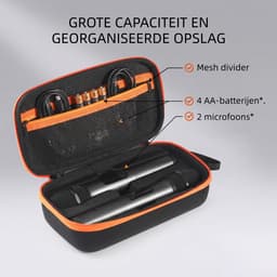 Fokelyi - Draadloze Microfoonhoes voor Twee - Draagbare Opbergtas - Geschikt voor JBL PartyBox - Reistas - Beschermhoes - compatibel met batterijen — thumbnail 3