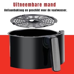 RUX® Heteluchtoven - Oven - Airfryer Oven - Zwart - 28cm x 33cm x 36cm — thumbnail 2