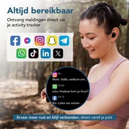 KIMO DIRECT Vela Activity Tracker - Stappenteller - Hartslagmeter - Sporthorloge - Smartwatch - Stappenteller Horloge - Zwart — thumbnail 3