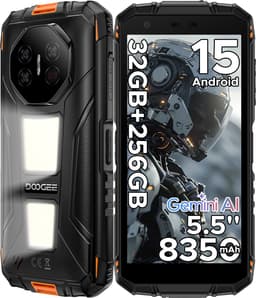 DOOGEE Fire 3 Max-Robuuste Smartphone-Android 15-32GB RAM + 256GB ROM-8350 mAh-1200LM kampeerlamp-outdoor smartphone-5,5 inch IPS HD+ scherm -48 MP + 8 MP camera-Gemini AI-Widevine L1-IP68 water- en stofbestendig - GPS-vingerafdrukherkenning-NFC- OTG — thumbnail 1
