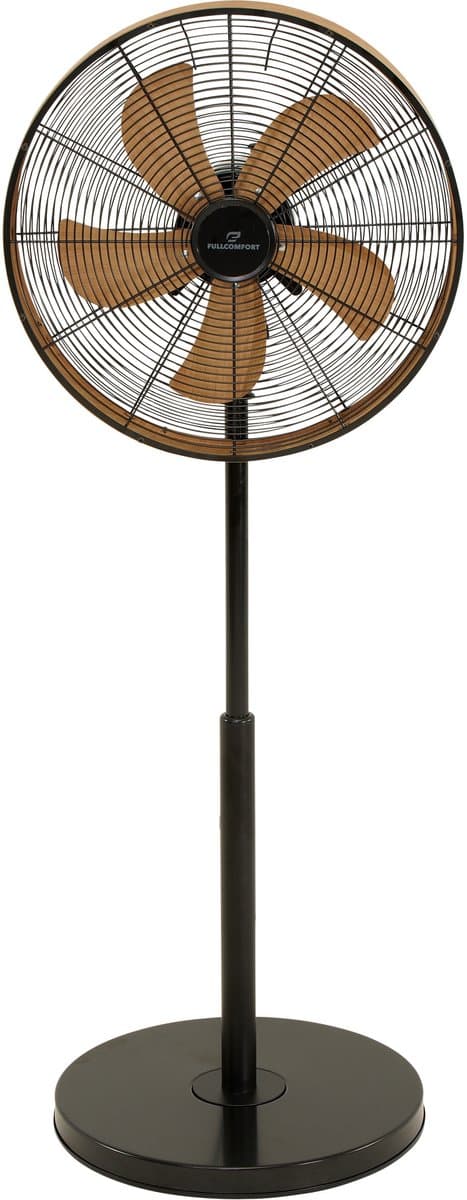 A-Flow Premium Woodlook Ventilator staand - LET OP: 2EKANSARTIKEL - Statiefventilator - Ventilator Houtlook - Kantelbaar en uitschuifbaar 3 Windsnelheden - Zelfdraaiend — afbeelding 1
