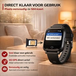 Royal Empire alarmhorloge – GPS Pro Smartwatch voor Senioren – Valdetectie & SOS – Videobellen – Medicatiealarm – Hartslag en Bloeddrukmeter — thumbnail 5