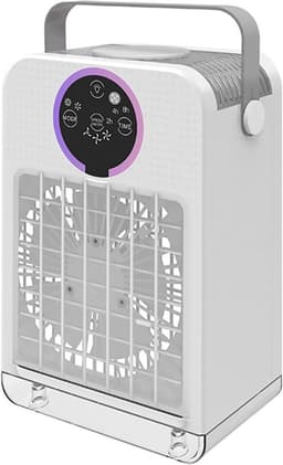 KZQ Mini-Koelventilator met afstandsbediening – 3 snelheden, 2 nevelmodi, 700 ml watertank, 7 kleuren nachtlicht, timer (2-8 uur) — thumbnail 1