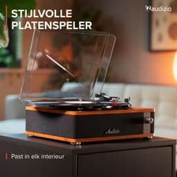 Platenspeler - Audizio Irvine - LP speler - Platenspeler Bluetooth - Voor alle plaatformaten - Houtlook — thumbnail 2