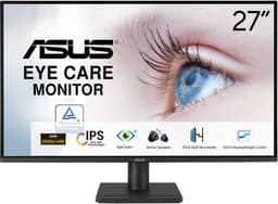 ASUS VA27AQ Eye Care - QHD IPS Monitor - EPEAT en TCO gecertificeerd - 75Hz - Speakers - 1ms - 27 Inch — thumbnail 1
