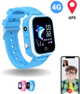 WB Goods Kinder Smartwatch - GPS Horloge Kind - Smartwatch Kinderen - Kinder GPS Tracker - 4G & SMS - Blauw - Met Nederlandse Taal — thumbnail 1