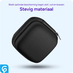 Universeel Hoesje voor Oordopjes | Tasje | Pouch | Reistas | Etui | Past in broekzak | Geschikt voor AirPods, Buds, draadloze en bedrade oortjes | Kabel Hoesje | Zwart — thumbnail 5