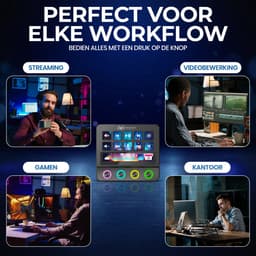 Movatrix Stream Dock N4 Pro – Stream Deck & Macro Keyboard – Programmeerbare Streaming Controller voor OBS, Twitch, YouTube & Editing – USB RGB Macro Pad — thumbnail 4