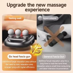 Massage Gun Set - Spierontspanning Gun - Spierherstel - 16 Massagekoppen - 40 x 20 x 60 cm - Zwart — thumbnail 2