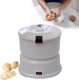 Elektrische Aardappelschilmachine - Automatische Groenteschiller - Snel Schillen - Handsfree Bediening - 1kg Capaciteit - Wit — thumbnail 1