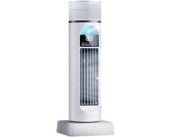 Torenventilator - Vloerventilator zonder bladen - Persoonlijke koeling - 120 graden oscillatie - 146 x 142 x 146 cm - Wit
