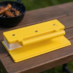 Satéprikker Machine - Kebab Maker - Vlees Vormen - Tijdbesparende Oplossing - 19.5x4.5x10.5cm - Geel — thumbnail 4