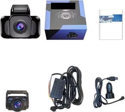 Dashcam 4K - Autocamera DVR - Rijgedrag Vastleggen - Dubbele Lens - 3 inch scherm - Zwart — thumbnail 4