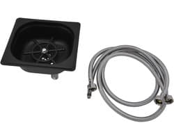Glazenspoeler Roestvrij Staal - Bekerwasser Reiniger - Snelle Glasreiniging - Multi-hoek Wateruitlaat - 176 mm x 162 mm - Zwart