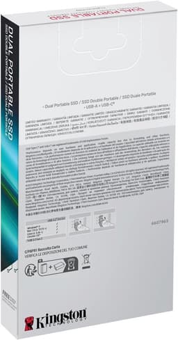 Draagbare SSD - Externe Opslag - Bestanden Overzetten - Dubbele USB A/C - 1TB - Rood/Zwart — thumbnail 5