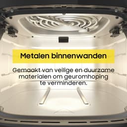 AIMASON AF80D10 XXL Heetluchtfriteuse 9L - 2350W Airfryer voor Snel Koken - 9 Programma's - LED-display - Verwarmfunctie - Metalen binnenkant - Moderne Airfryer voor Familiegerechten — thumbnail 3