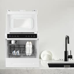 Mini Vaatwasser - Compacte Afwasser - Keuken Gemak - 360 Graden Sproeiarmen - 46 x 41 x 46 cm - Wit — thumbnail 3